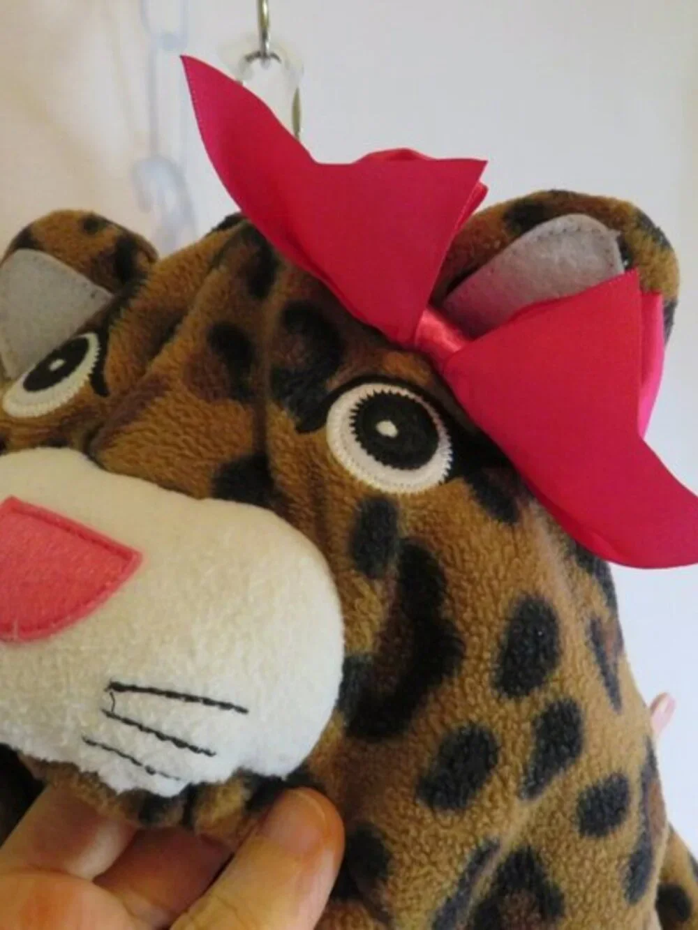 Old Navy Baby Girl Leopard Costume Jacket Hooded Plush Bow Tail 6-12 Months